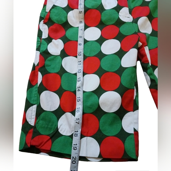 LOUDMOUTH Ladies shorts.  Womens.  Size 10.   Red, green & white polka dots. - Picture 10 of 12